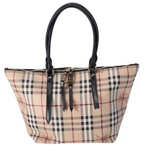 Burberry Small Salisbury Tote Bag Haymarket Check PVC Coated Canvas